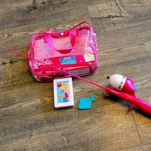 Little girls barbie fishing pole